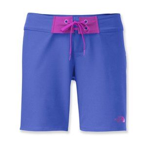 The North Face Board Shorts Women's Long Vibrant Color Block Blue Magenta size 4